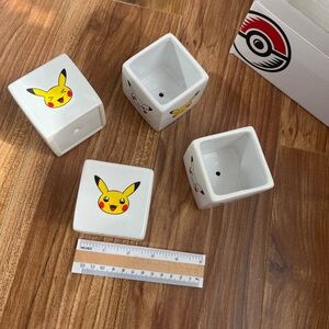 4 Pokemon accents Pikachu Planter Set